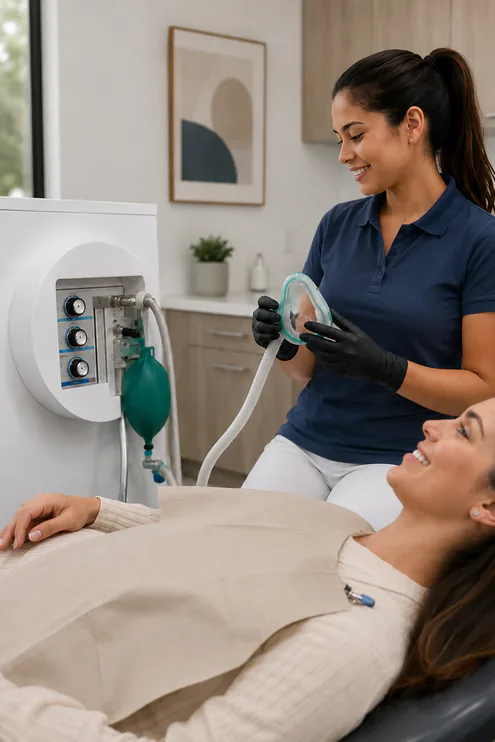 Nitrous oxide sedation for anxious patients at Caln Family Dental
